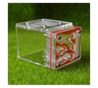 AMYSTY Ant Farm For Study Square Ant Farm Acrylic Ant Castle Clear Handmade Ant Habitat Unique Educational Ant Colony Ecosystem Ant House For Observing(Rosso)