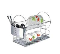 AMYSTY Dish Drainer Rack Dish Rack 2 Tier Dish Rack, Kitchen Dish Drying Rack With Drainboard Dish Drying Rack Drainer Rack