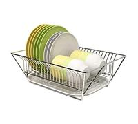 AMYSTY Dish Drying Rack Easy Clean Stainless Steel Dish Rack With Drain Board For Kitchen Countertop For Small Kitchens