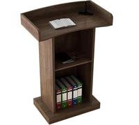 AMYSTY Lectern Podium Heavy With Storage Rack Podiums Practical Lecterns With Baffle Design Podium Stand Pulpits For Churches Conference School(A)
