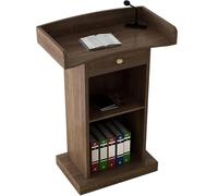 AMYSTY Lectern Podium Heavy With Storage Rack Podiums Practical Lecterns With Baffle Design Podium Stand Pulpits For Churches Conference School(C)