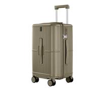AMYSTY Luggage Carry-on Suitcases Large-Capacity Suitcase for Studying Abroad Luggage with Trolley Durable Lifting Rod(Bruin,20inch)