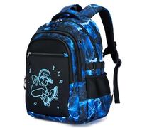Amythe Backpack for Jungen - Großer Leichter Schulranzen mit 15.6 inches Laptopfach - Reflektierender Tagesrucksack für Grundschule Gymnasium (3.-9. Klasse), Freizeit & Reisen -Blue