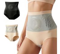 Amyucte Thermogenic Fat Burning Sculpting Shorts, High Waist Sweat Enhancing Compression Shorts, Tummy Control Slimming Workout Shorts, Gym Yoga Running Fitness Body Shaper for Women(3X_l,Beige)