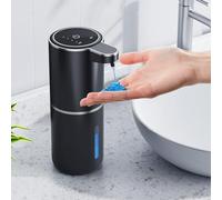 Amyzavls Automatic Liquid Soap Dispenser, 380ml Wall Mount Touchless 4 Gear Adjustable Electric Liquid Soap Dispenser, USB Rechargeable with Infrared Motion Sensor for Bathroom, Kitchen, Office