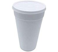 AMZ Empire 16 Oz Disposable Coffee Cups with Lids - Foam Hot Cold Drink Beverage To Go 16 Ounce 50/Case With Lids (Medium)