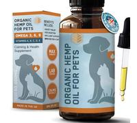 AMZ Evergreen® Dog Calming Products - Hemp Oil for Dogs UK Manufactured - Anxiety & Stress Relief for Pets, Cats - Omega 3, 6, 9 Supplement for your Pet - Great Hip and Joint Support
