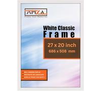 AMZA Picture Frame, 20x27inch, Elegant for Photo, Poster, and Wall Mounting, Photo Frames Made with Premium Quality MDF, Available in All Standard & Non-Standard Sizes (White, 20x27inch)
