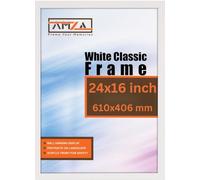 AMZA Picture Frame, 24x16 Inch, Elegant for Photo, Poster, and Wall Mounting, Photo Frames Made with Premium Quality MDF, Available in All Standard & Non-Standard Sizes (White, 24x16 Inch)