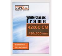 AMZA Picture Frame, 42x60 cm, Elegant for Photo, Poster, and Wall Mounting, Photo Frames Made with Premium Quality MDF, Available in All Standard & Non-Standard Sizes (White, 42x60 cm)