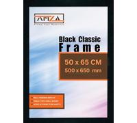 AMZA Picture Frame, 50 x 65cm, Elegant for Photo, Poster, and Wall Mounting, Photo Frames Made with Premium Quality MDF, Available in All Standard & Non-Standard Sizes (Black, 50 x 65cm)