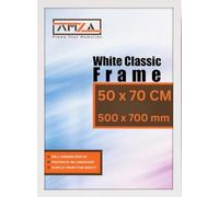 AMZA Picture Frame, 50 x 70 cm, Elegant for Photo, Poster, and Wall Mounting, Photo Frames Made with Premium Quality MDF, Available in All Standard & Non-Standard Sizes (White, 50 x 70 cm)