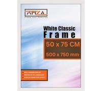AMZA Picture Frame, 50 x 75 cm, Elegant for Photo, Poster, and Wall Mounting, Photo Frames Made with Premium Quality MDF, Available in All Standard & Non-Standard Sizes (White, 50 x 75 cm)