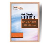 AMZA Picture Frame, 80 x 60 cm, Elegant for Photo, Poster, and Wall Mounting, Photo Frames Made with Premium Quality MDF, Available in All Standard & Non-Standard Sizes (Oak, 80 x 60 cm)