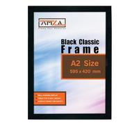 AMZA Picture Frame, A2 Frame Elegant for Photo, Poster, and Wall Mounting, Photo Frames Made with Premium Quality MDF, Available in All Standard & Non-Standard Sizes (Black, A2)