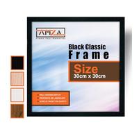 AMZA Picture Frames - Premium Photo and Poster Frames Perfect for Wall Mounting or Tabletop Display. (Black, 30x30 cm)