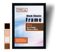 AMZA Picture Frames - Premium Photo and Poster Frames Perfect for Wall Mounting or Tabletop Display. (Black, 35 x28cm)