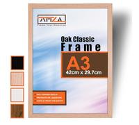 AMZA Picture Frames - Premium Photo and Poster Frames Perfect for Wall Mounting or Tabletop Display. (Oak, A3)