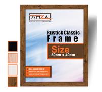 AMZA Picture Frames - Premium Photo and Poster Frames Perfect for Wall Mounting or Tabletop Display. (Rustick, 50 x 40cm)