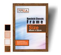 AMZA Picture Frames - Premium Photo and Poster Frames Perfect for Wall Mounting or Tabletop Display. (Rustick, 45x32 cm)