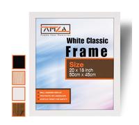 AMZA Picture Frames - Premium Photo and Poster Frames Perfect for Wall Mounting or Tabletop Display. (White, 50x45 cm)