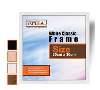 AMZA Picture Frames - Premium Photo and Poster Frames Perfect for Wall Mounting or Tabletop Display. (White, 30x30 cm)