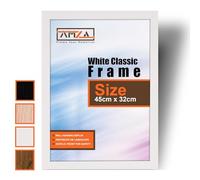 AMZA Picture Frames - Premium Photo and Poster Frames Perfect for Wall Mounting or Tabletop Display. (White, 45x32 cm)