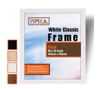 AMZA Picture Frames - Premium Photo and Poster Frames Perfect for Wall Mounting or Tabletop Display. (White, 40x 30cm)