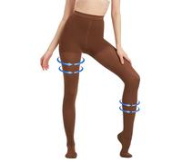 AMZAM® Medical Compression Pantyhose for Women & Men, Closed Toe 15-20 mmHg Graduated Compression Stockings Waist High Support Leggings, Support Hose for Varicose Veins, Edema, Post Surgery, Brown XXL