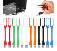 AMZANDY NEW 12 pieces USB LED light, mini USB LED lamp, flexible light for notebooks, tablets, power banks, PC night lamp, reading lamp, laptop lamp (6 colours)