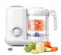 AMZBABYCHEF Baby Food Maker, 4 in 1 Baby Food Processor and Steamer, Puree Blender, Multifunctional Baby Puree Maker, Dishwasher Safe (White)