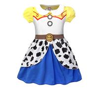 AmzBarley Cowboy Costume Kids Cowgirl Fancy Dress up Girls Cosplay World Book Day Themed Party Short Sleeve Dressing up Clothes Age 1-2 Years 90