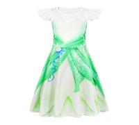 AmzBarley Girls Nightdress Girls' Nighties Kids Princess Night Dress Nightgown Nightie Sleepclothes Pajamas Nightclothes Nighty Green 9-10 Years 150