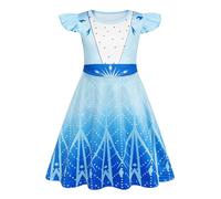 AmzBarley Girls Nightdress Girls' Nighties Kids Princess Night Dress Nightgown Nightie Sleepclothes Pajamas Nightclothes Nighty Blue 9-10 Years 150
