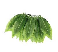 AmzBarley Mens Hula Skirt Palm Leaf Grass Skirts Hawaiian Fancy Dress up Accessories Adults Birthday Party World Book Day Cosplay Clothes Green L