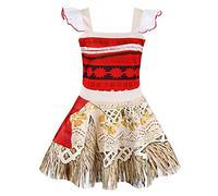 AmzBarley Ocean Princess Costumes for Girls Party Fancy Dress up Kids World Bood Day Costume Birthday Cosplay Dressing up Clothes Red 1-2 Years 100