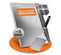 AMZBBQ® Premium Plancha Set - for Enders Monroe/Colorado/Chicago/Cubiq - Approx. 5 mm Solid Stainless Steel - 20% Stronger than Conventional Planchas - Grill Plate for Gas Grill - Includes Grill