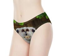 Amzbeauty Alpaca Briefs Women Girls Ladies Funny 3D Animal Print Underwear underpants knickers Bikini Gift for Bachelorette Party