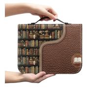 Amzbeauty Art Bible Cover Case Colorful Book Sleeve Protector Pouch for Notebook Novel Faux Leather Large Size Blue Butterfly Print