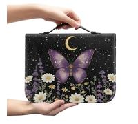 Amzbeauty Art Bible Cover Case Colorful Book Sleeve Protector Pouch for Notebook Novel Faux Leather Large Size Piano Cat Print