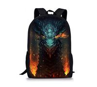 Amzbeauty Cool Dragon Print Backpack Popular Bookbag School Rucksack for Elementary or Middle School Boys and Girls