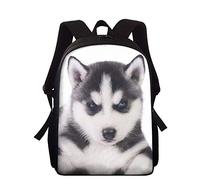 Amzbeauty Cute Husky Backpack Kids Boys Girls School Book Bag 15 Inch Daypack Fit for Preschool, Kindergarten and Elementary School