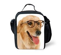 Amzbeauty Dog Lunch Bag for Kids Cute Insulated Reusable Square Portable Lunch Box