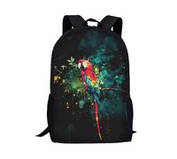 Amzbeauty Girls Parrot Backpack Kids Parrot Backpack Animal Print School Backpack Kawaii Boogbag for Elementary Schoolbag