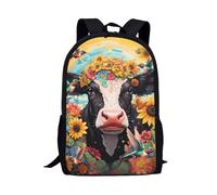 Amzbeauty Highland Cow Backpack for School Girls School Bag Cute School Bag Middle High Elementary School Backpack for Teen Girls