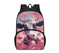 Amzbeauty Highland Cow School Backpack for Girls Lightweight School Bag 3D Animal Printing Large Capacity Backpack for School