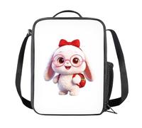 Amzbeauty Insulated Lunch Bag for Kids Students Portable Leakproof Thermal Cooler Tote Bag Reusable Lightweight Lunch Box for School Camping Picnic Outdoor Daily Use Purple Floral Cute Unicorn Print