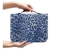Amzbeauty Leather Bible Cover for Men Women Christian Bible Case with Handle Carrying Book Case Christian Gift Leopard Print
