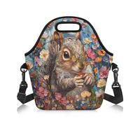 Amzbeauty Lunch Bag for Men Women Adult Lunch Box Small Leakproof Cooler Food Containers Reusable High Capacity Lunch Tote Bags for Work Travel Outdoor Cute Squirrel Print