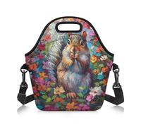 Amzbeauty Lunch Bag for Men Women Adult Lunch Box Small Leakproof Cooler Food Containers Reusable High Capacity Lunch Tote Bags for Work Travel Outdoor Lovely Squirrel Print